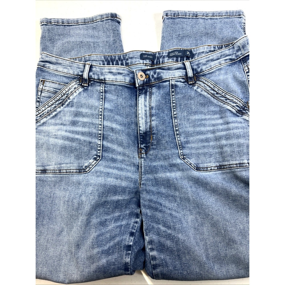 J. Jill Denim Women's High-Rise Straight Leg Ankle Classic Blue Denim Size 20